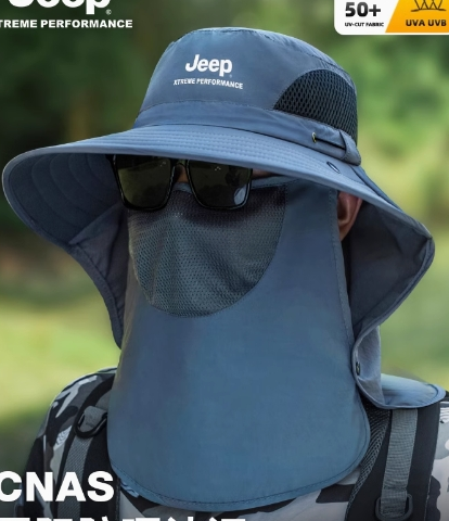 "jeep带面罩 遮阳帽"