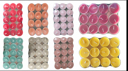 工业蜡烛圆饼彩色