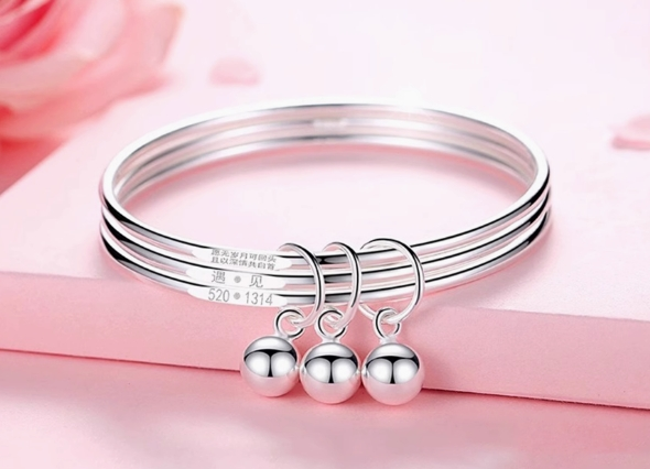 "纯银三生三世 铃铛手链"